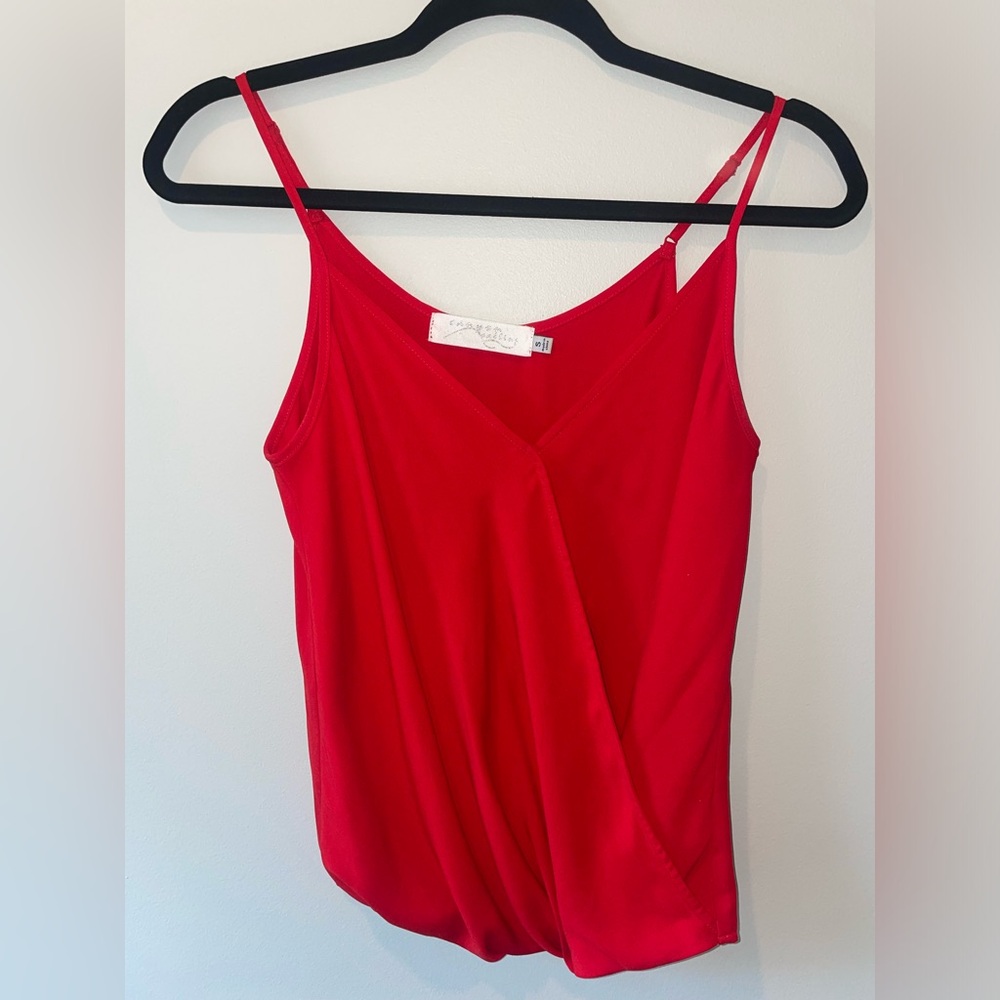 Red Spaghetti Strap Tank Top
